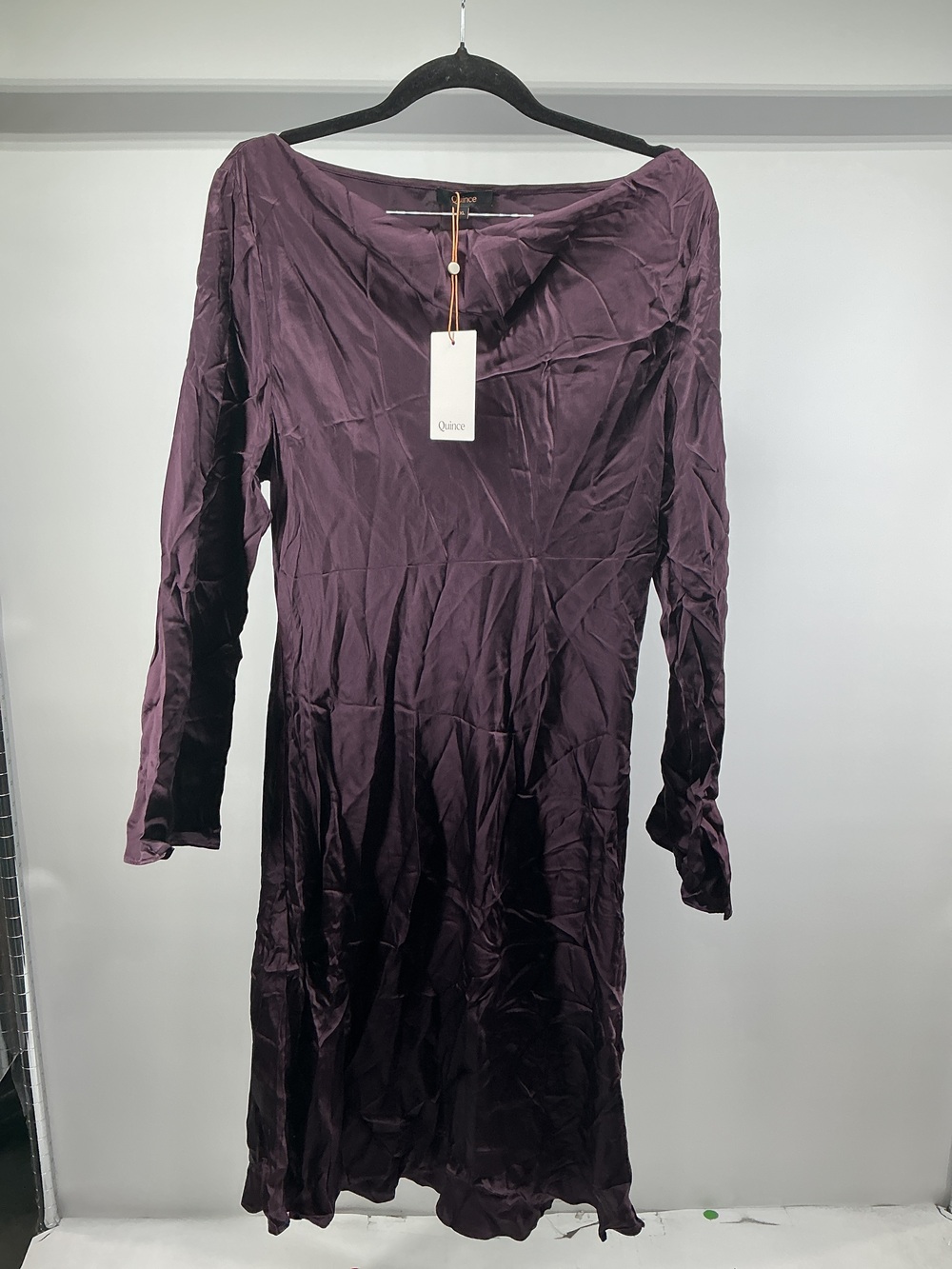 100% Washable Silk Long Sleeve Mini Dress
